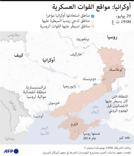 أوكرانيا: مواقع القوات العسكرية