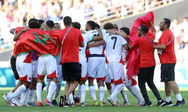 المغرب يتوج ببرونزية كرة القدم للرجال في أولمبياد باريس 20240808170845afpp-afp_36cp7w3.h-730x438