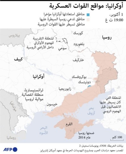 أوكرانيا:مواقع القوات العسكرية